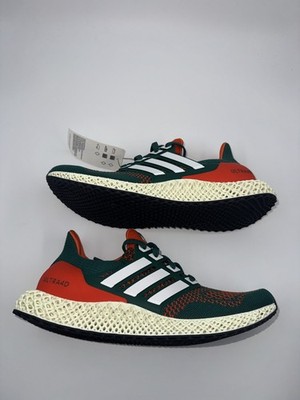 Adidas Ultra 4D 'Miami Hurricanes' Green Orange Shoes Q46439 Men s Pick Size
