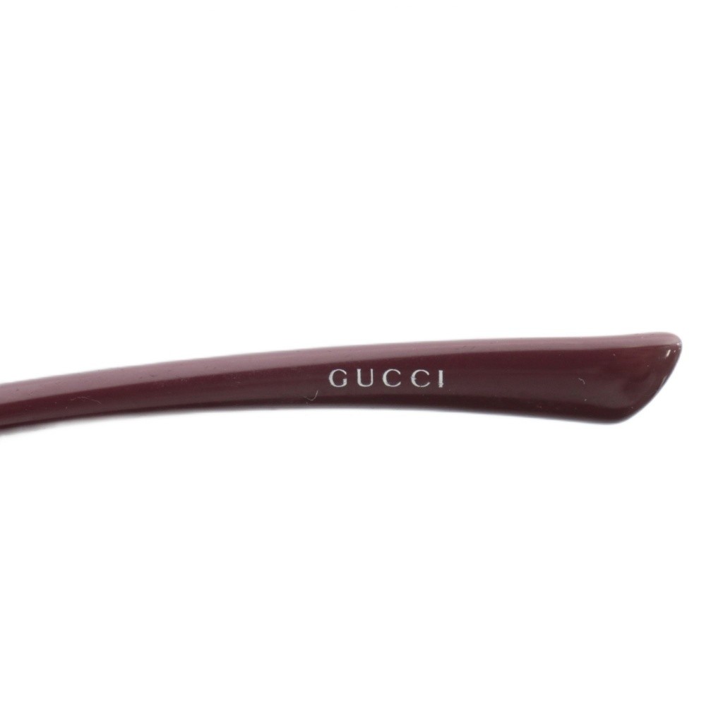 GUCCI Sunglasses Horsebit Metal Frame Gradient Half Rim Logo 62 15 130 Bordeaux thumbnail 7