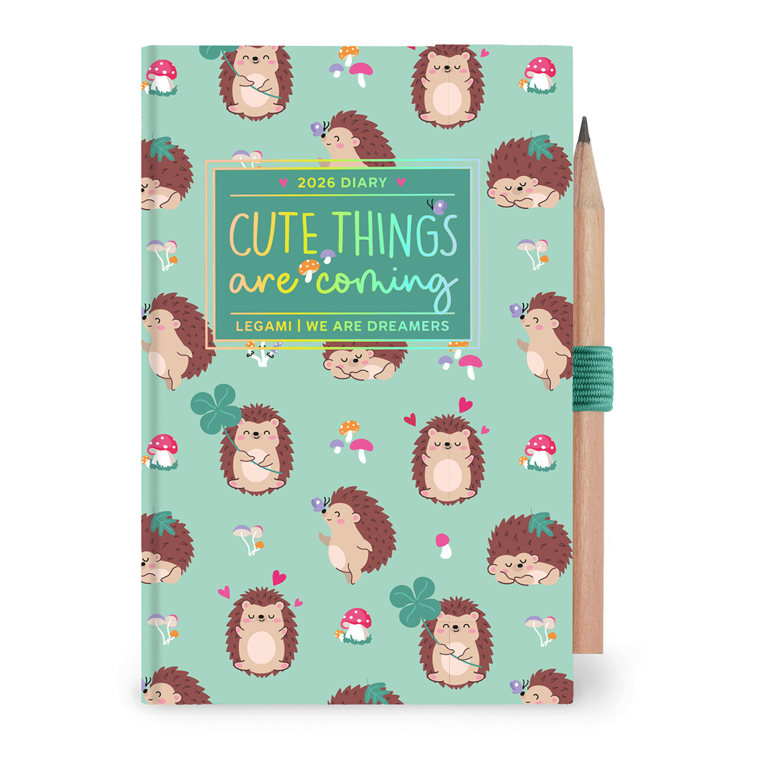 Agenda Mini Bigiorno 12m Foto 6.5x10  Hedgehog 2026 | Legami