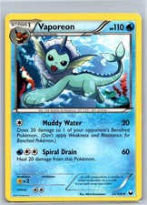Vaporeon 25/108 Uncommon Dark Explorers Pokemon Lightly Played