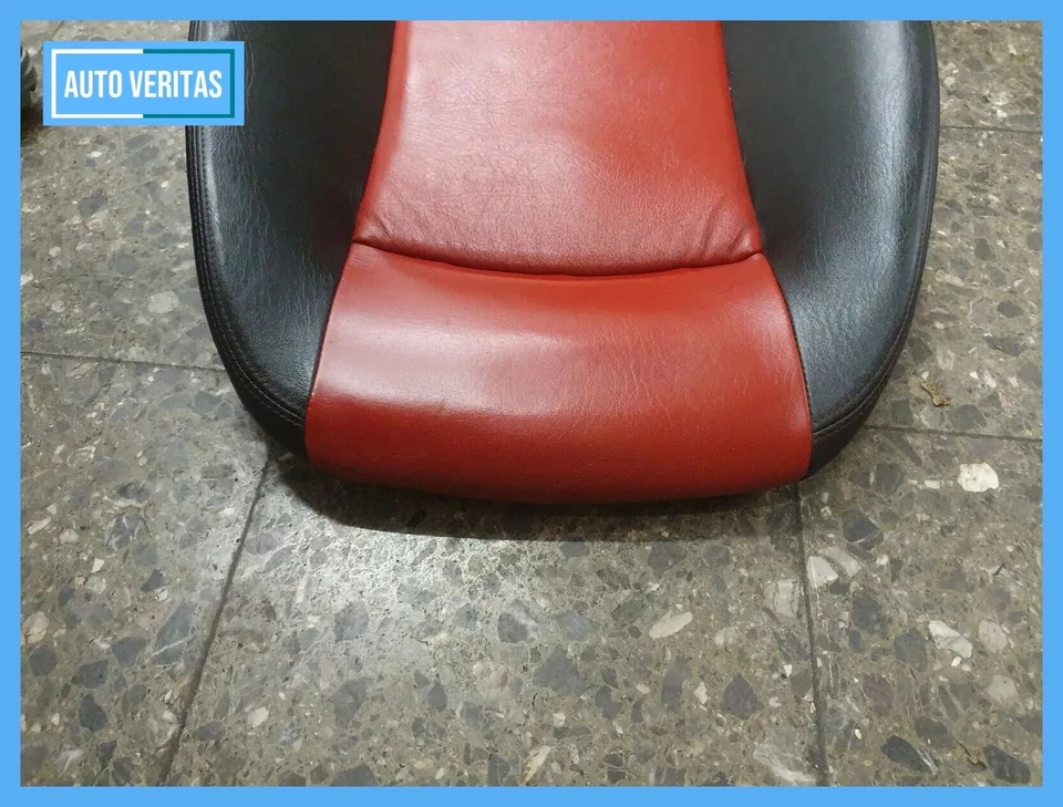 Asiento trasero superior respaldo derecho o izquierdo cuero rojo negro peugeot 206cc Foto 4 de 4