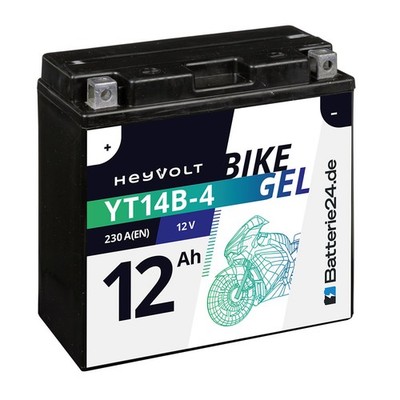 GEL Motorradbatterie 12Ah 12V 51422 YT14B-4 GT14B-4 YT14B-BS GEL12-14B-4 51201