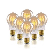 Warm Edison Light Bulbs, 60 Watt A19 Vintage Incandescent Light... Fast USA SHIP