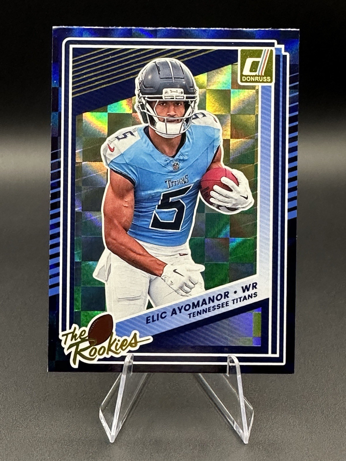 2025 Panini Donruss The Rookies Elic Ayomanor #37 RC Tennessee Titans Insert