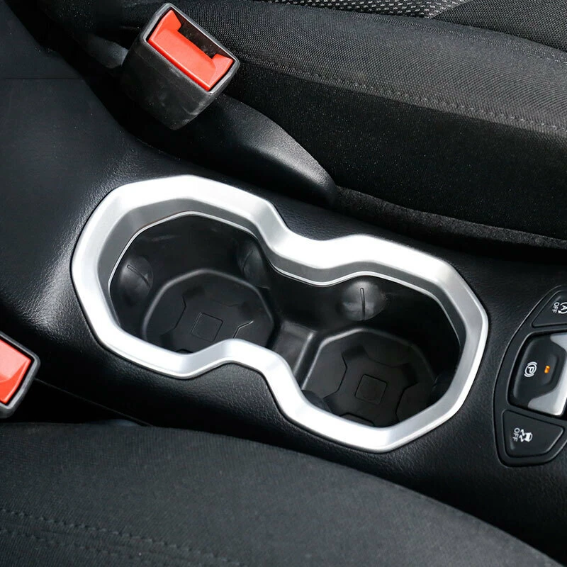 For Jeep Renegade 2015 2018 1Pcs ABS Chrome Internal Water Cup