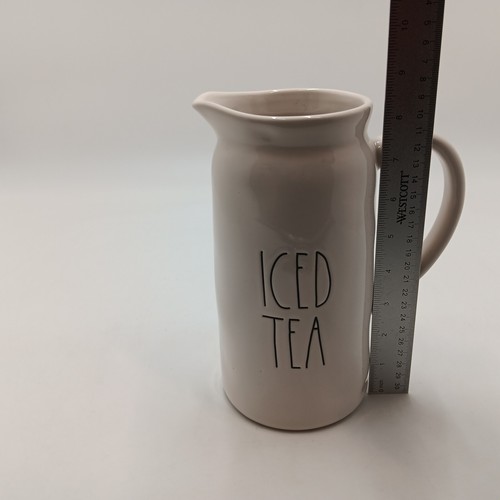 Rae Dunn Iced Tea White Pitcher Artisan Collection By Magenta 48 Oz - Picture 8 of 8