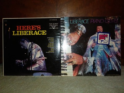 LIBERACE 1976 PIANO GEMS & HERE'S LIBERACE 2LPs SEALED NIP STEREO LOT