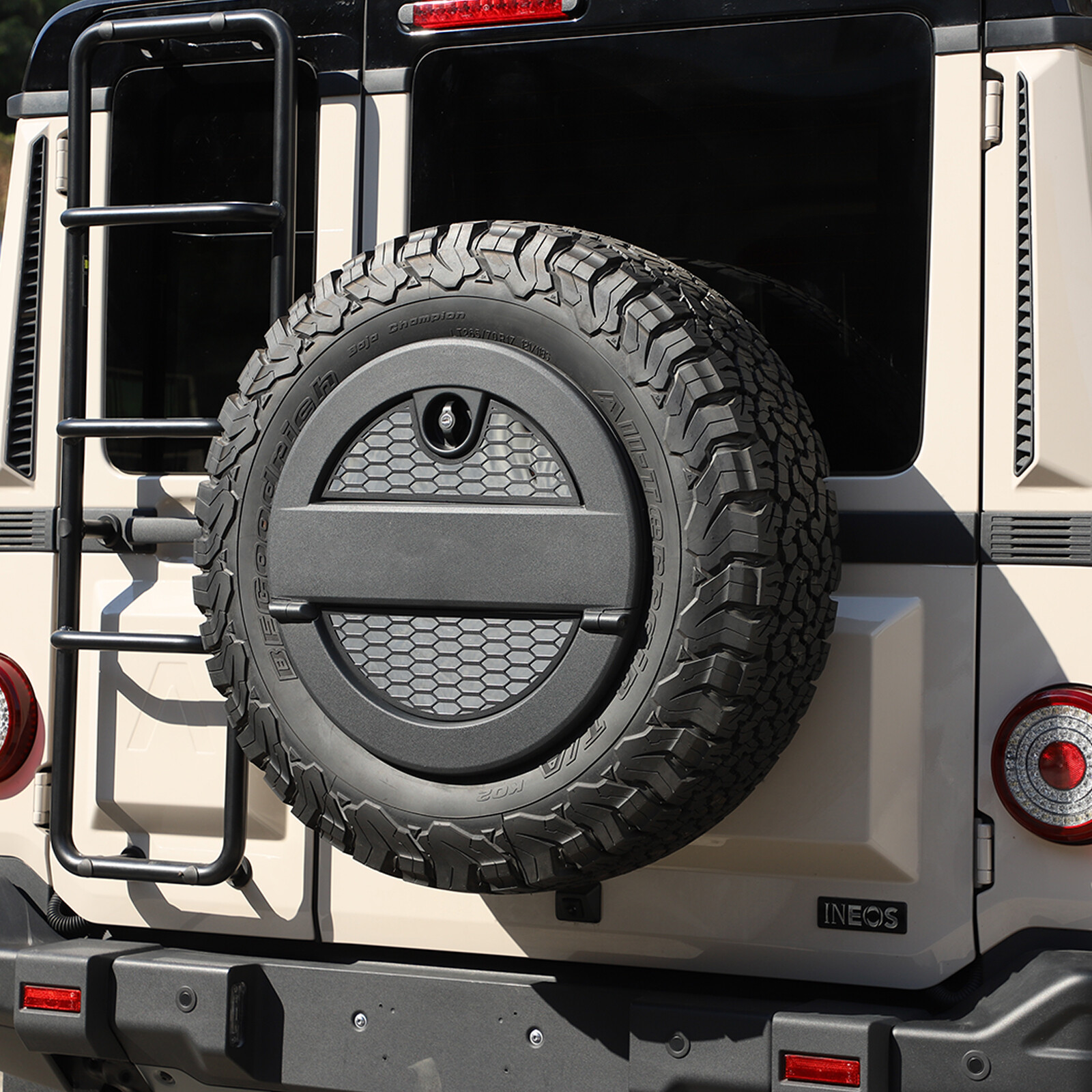 Black Alloy Spare Tire Storage Box Trim Cover Patch For Ineos Grenadier