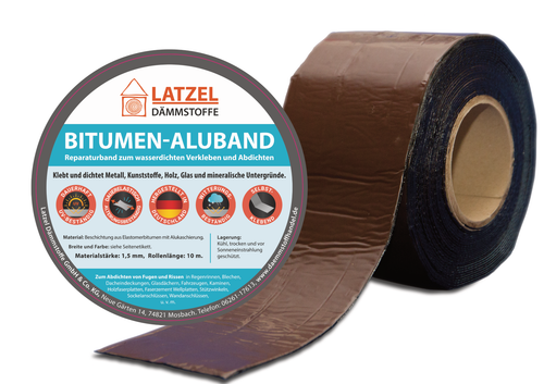 Dachabdichtbahn mit Alubeschichtung Farbe Braun 10 m2 Selbstklebend - Picture 3 of 6