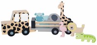 Jeep AnhäNger Safari Tiere Wilde Tiere Holzspielzeug Elefant Giraffe Krokodil