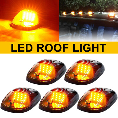 Smoke Cab Roof Marker Lights Amber for Dodge Ram 1500 2500 3500 4500 2003 - 2019