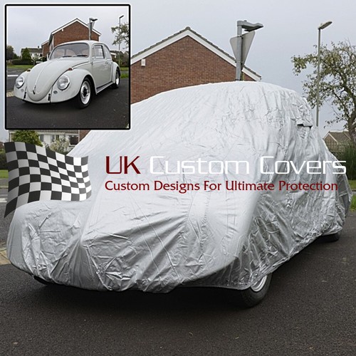 VW CLASSIC BEETLE CAR COVER INDOOR/OUTDOOR TAILORED WATERPROOF SILVER