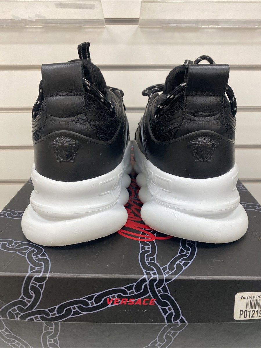 Men’s Versace Chain Reaction Black Burgundi Fashion Designer Sneaker Size 40 Men main image 3