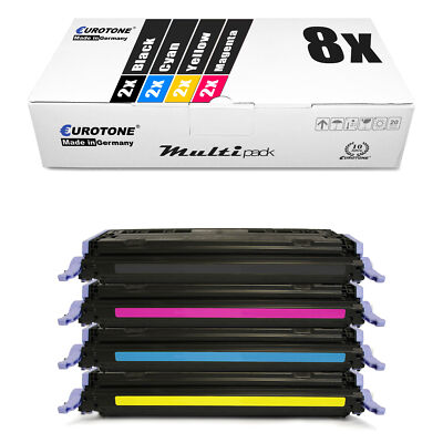 8X Toner For Canon Lasershot LBP 5000, 707 CRG-707 CMYK