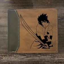 Sasuke Uchiha Naruto Anime Leather Wallet Bifold Premium Quality NEW