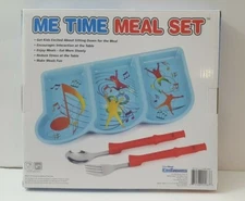 Kids Funwares Me Time Meal Set - "Flute" – 3 Piece Set Plate/ Fork /Spoon New