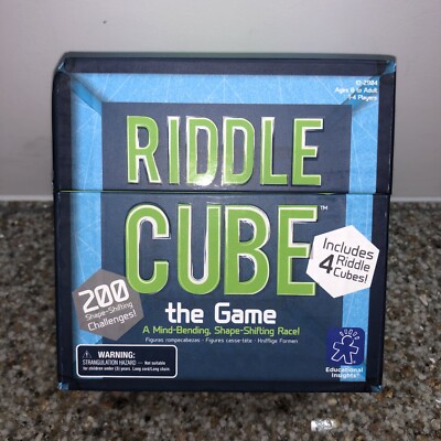 Riddle Cube ~ Educational Insights ~ 8+- Mind Bending Game New