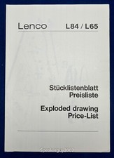 Original Lenco Turntable Exploded Drawing - L84 L65