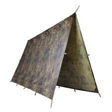 Tenda telone stile militare 3m x 3m ripstop - mimetica Flecktarn - borsa da trasporto inclusa