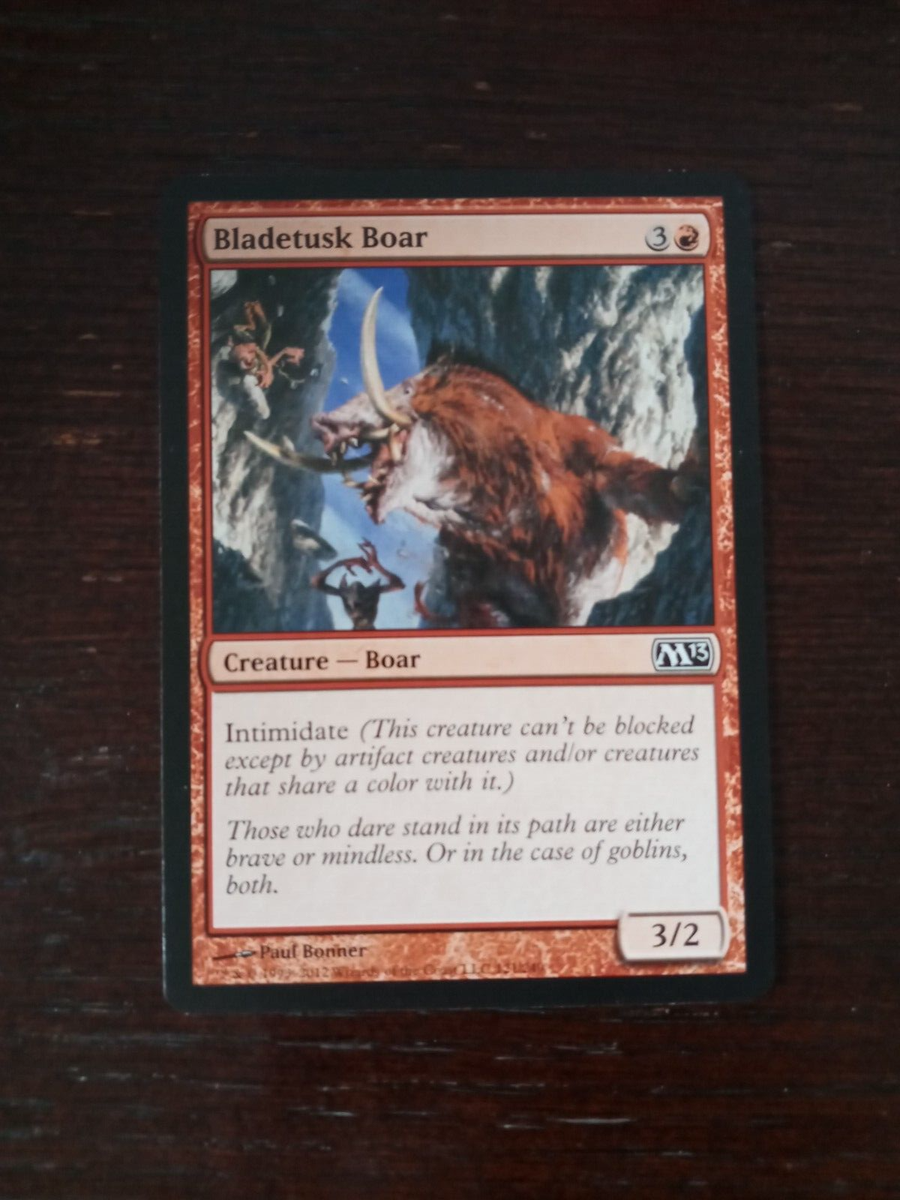 MTG Magic The Gathering Card Bladetusk BoarCreature Boar Red 2013 | eBay MTG Magic The Gathering Card Bladetusk BoarCreature Boar Red 2013 | eBay
