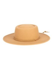 San Diego Hat Co. Women's Boater with Double Wrap Suede Band Adjustable Chin ...