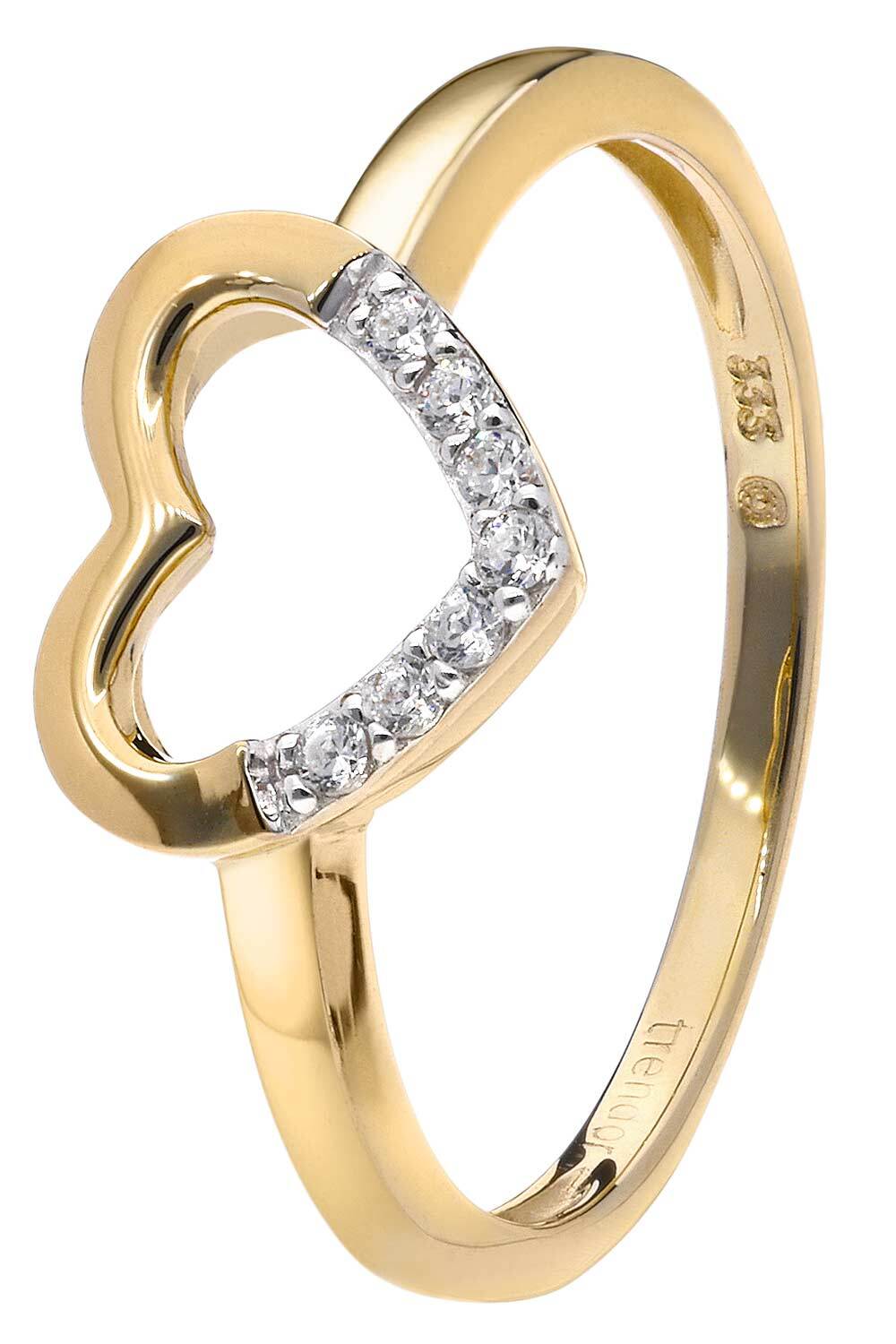 ТРЕНДОВОЕ кольцо Schmuck Damenring Gold 3338 карат из циркония-Герц 15191 46490₽