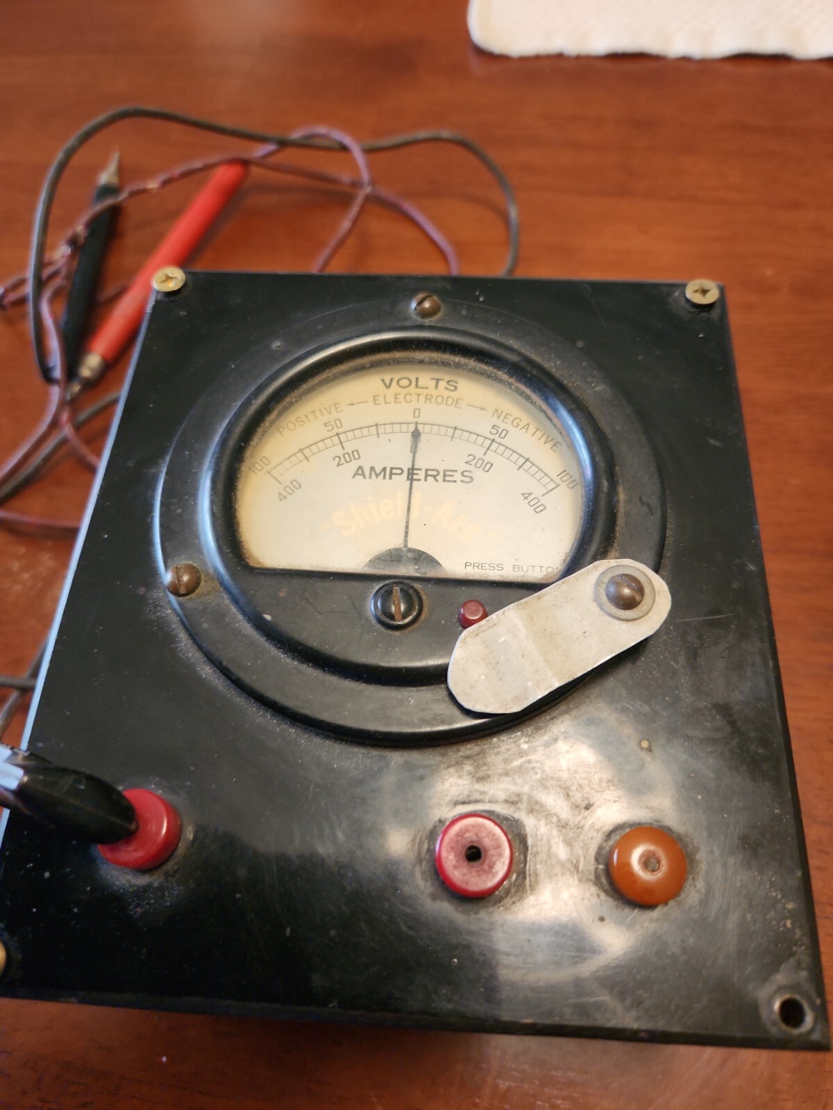 Rare Vintage Antique Amperes Guage volts...Shield-Arc | eBay