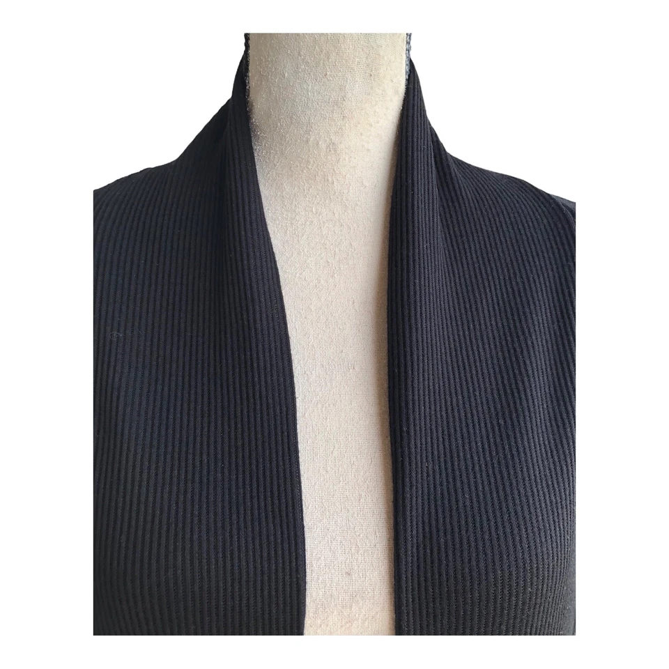 Cárdigan Debbie Morgan Mujer Negro Frente Abierto Manga Larga Suéter Talla M Foto 3 de 4