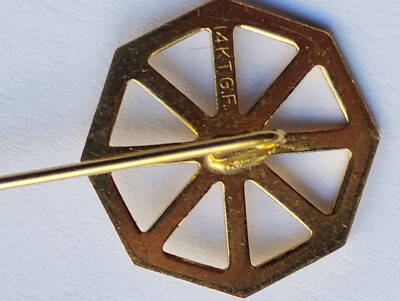 Vintage 14KT Gold Filled Octagon Shape Stick Pin 2.09 Grams Marked 14KT ...