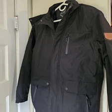 Moerdeng Fleece Lined Hooded Winter Coat Sz Medium Black Fur Lined Hood