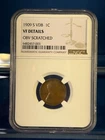 1909-S VDB Lincoln Wheat Cent – Key Date – NGC VF Details (Obv. Scratched)
