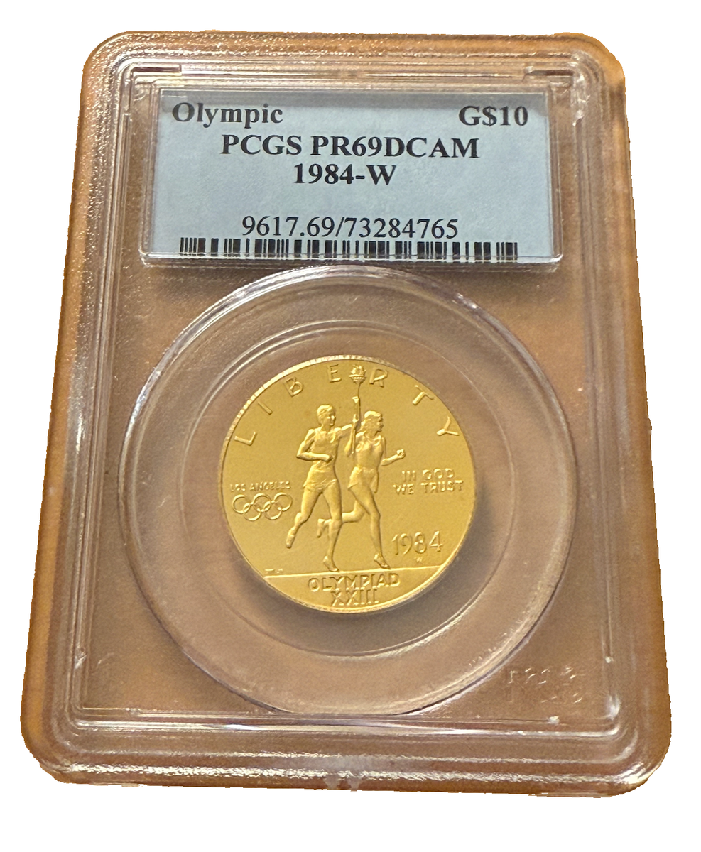 US 1984 W Gold $10 10 Dollars PCGS PR69DCAM Olympic | eBay