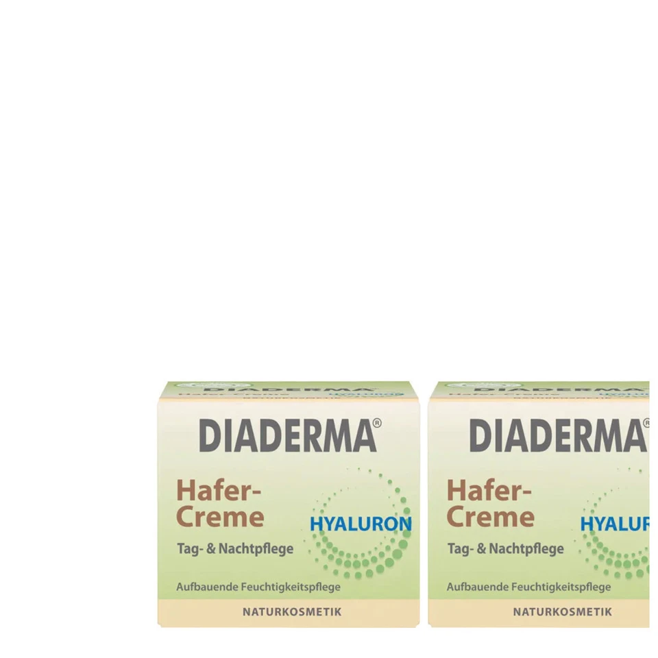 2x50ml Diaderma Hafer-Creme 2in1 Tagescreme & Nachtcreme Hyaluron guter Duft