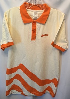 Aperol Men s XL Official 2025 US Open Polo Shirt Cream Orange Promo Tennis