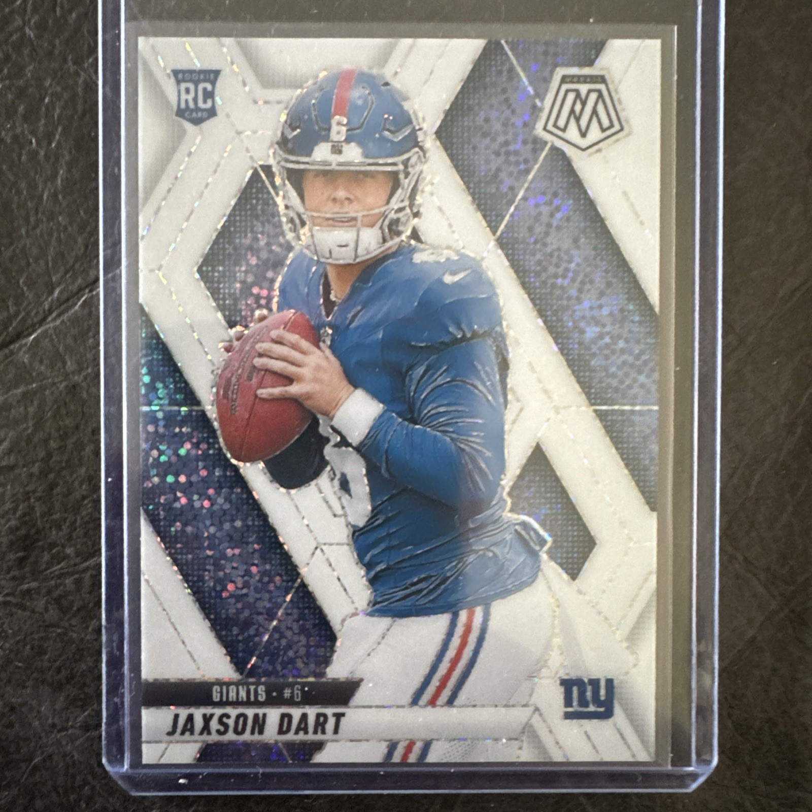 2025 Jaxson Dart RC Panini Mosaic White Sparkle New York Giants #362 SSP 💎