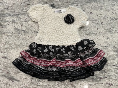 Blueberi Boulevard Toddler Girl 18 Months White And Black Dress 