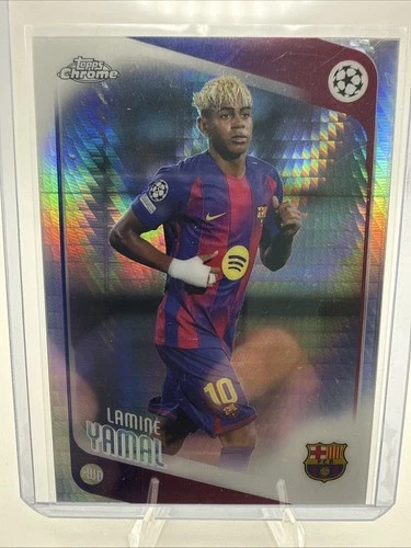 2025-26 Topps Chrome UEFA Club Competition Lamine Yamal Pulsar Refractor