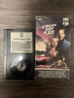 1986 8 MILLION WAYS TO DIE Beta Betamax Tape CBS Rosanna Arquette Jeff Bridges
