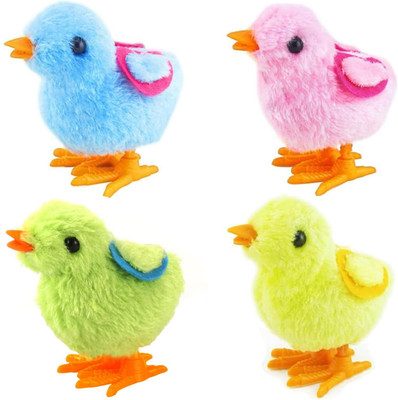 Audaisyly Chick Bunny Wind up Toys for Kids, 4 PCS Clockwork Novelty Jumping Hop