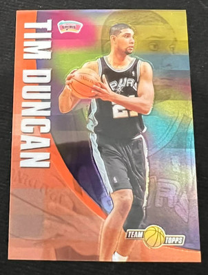 TIM DUNCAN 2001-02 Topps Team Topps #TT2 Chrome Insert NBA HOF Spurs