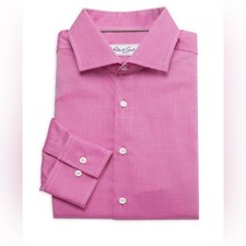 NWT ROBERT GRAHAM Arch Cotton Slim Fit Dress Shirt - Size 15.5