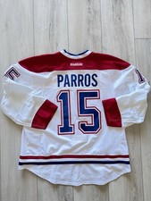 George Parros 2013-2014 Game Worn Montreal Canadians Hockey Jersey - Rare 