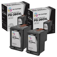 LD Replacement for Canon PG-260XL / 3706C001 Black High Yield 2PK Ink Cartridges