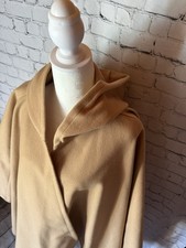 Beige Hooded Mid-Length Women's Cape Poncho Sweater Solid Regular Fall Winter