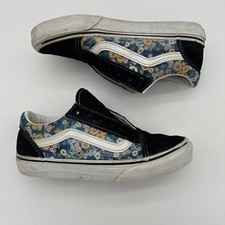 Vans Old Skool "Garden Floral" Black/Multi Kids Skate Shoes Size 2
