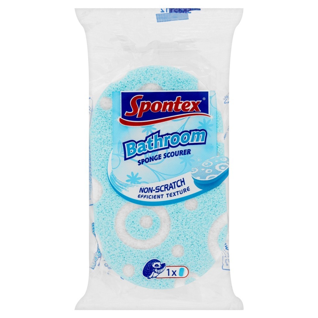 Spontex Non-Scratch Bathroom Shower Sponge Cleaner Scourer Cloth New