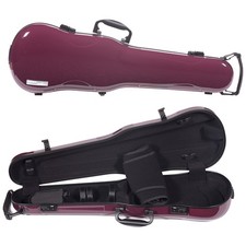 Gewa Air 1.7 Shaped Purple Violin Case with subway handle, Black Interior