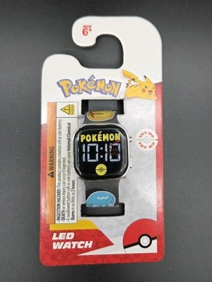Pokemon Pikachu Quartz LED Plastic Watch Square Face
