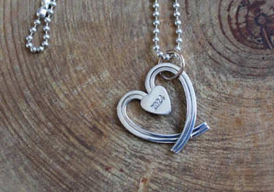 Lilly Barrack~Sterling Silver 2024  Open HEART Pendant & Sterling Dot Necklace