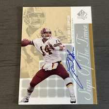 2000 SP Authentic - Sign of the Times Brad Johnson #BJ (AU) Redskins 